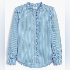J crew bt942 ruffle-placket button-up top size XS